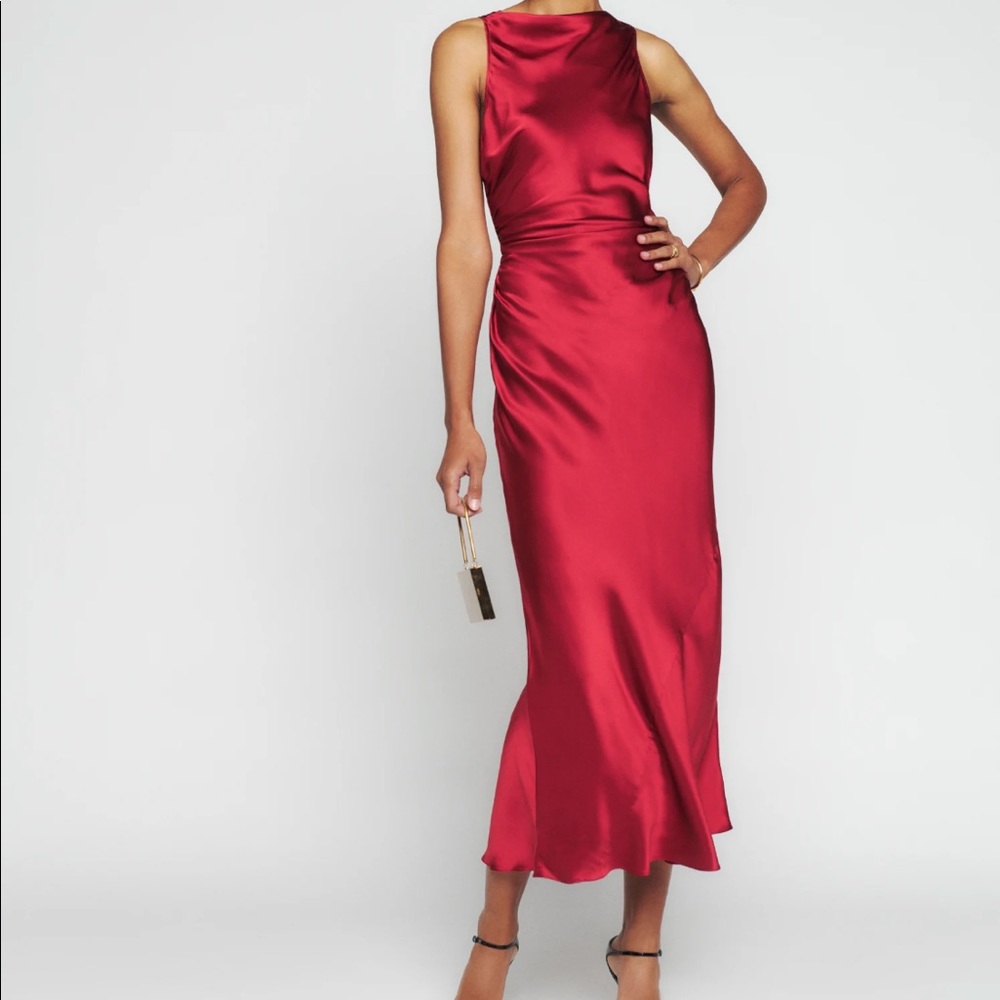 Reformation Casette Silk Dress